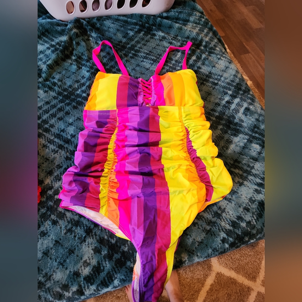 Torrid Rainbow bathing suit